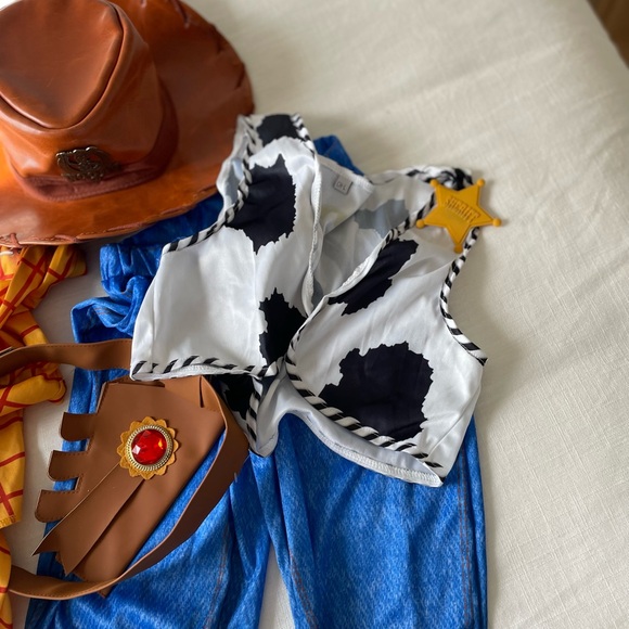 Disney Parks Authentic Toy Story Woody Cowboy Sheriff Hat & Child's Costume - Picture 6 of 9